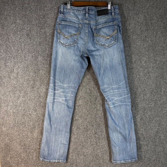 BKE Jake Mens Straight Leg Jeans Blue Wash Size 34Lx30 - Picture 4 of 5